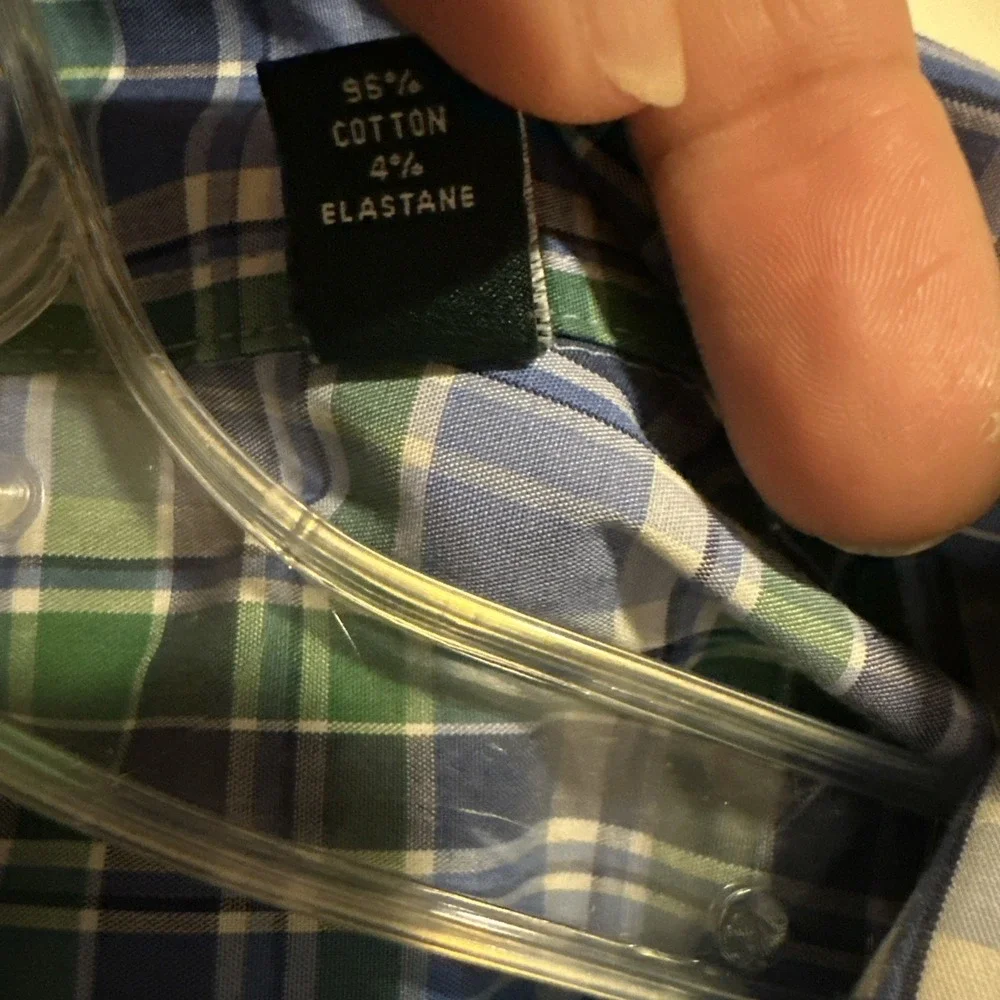 Lauren Ralph Lauren Shirt Mens L Sleeve Button Front Plaid Pocket